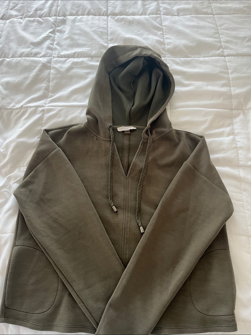 Cable & Gauge Olive Hooded Sweatshirt
